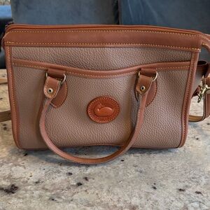Dooney & Bourke Tan and Brown Crossbody Bag vintage